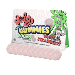 800mg Sticky Nano Gummies White Strawberry 🍓